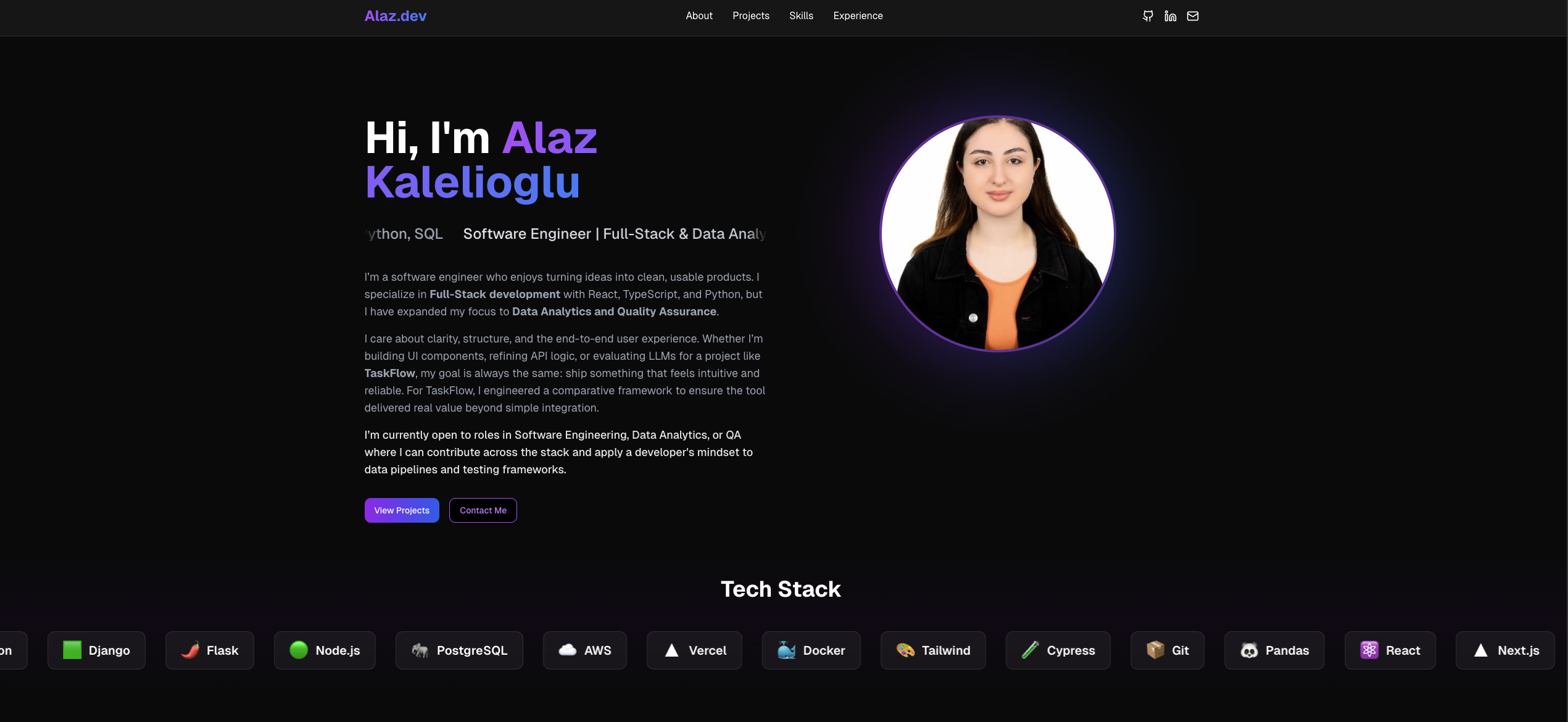 Alaz.dev (Portfolio)